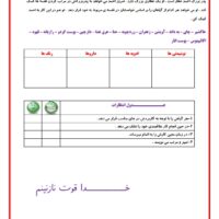آزمون عملکردی علوم چهارم ابتدایی فصل گیاهان وزیستگاه
